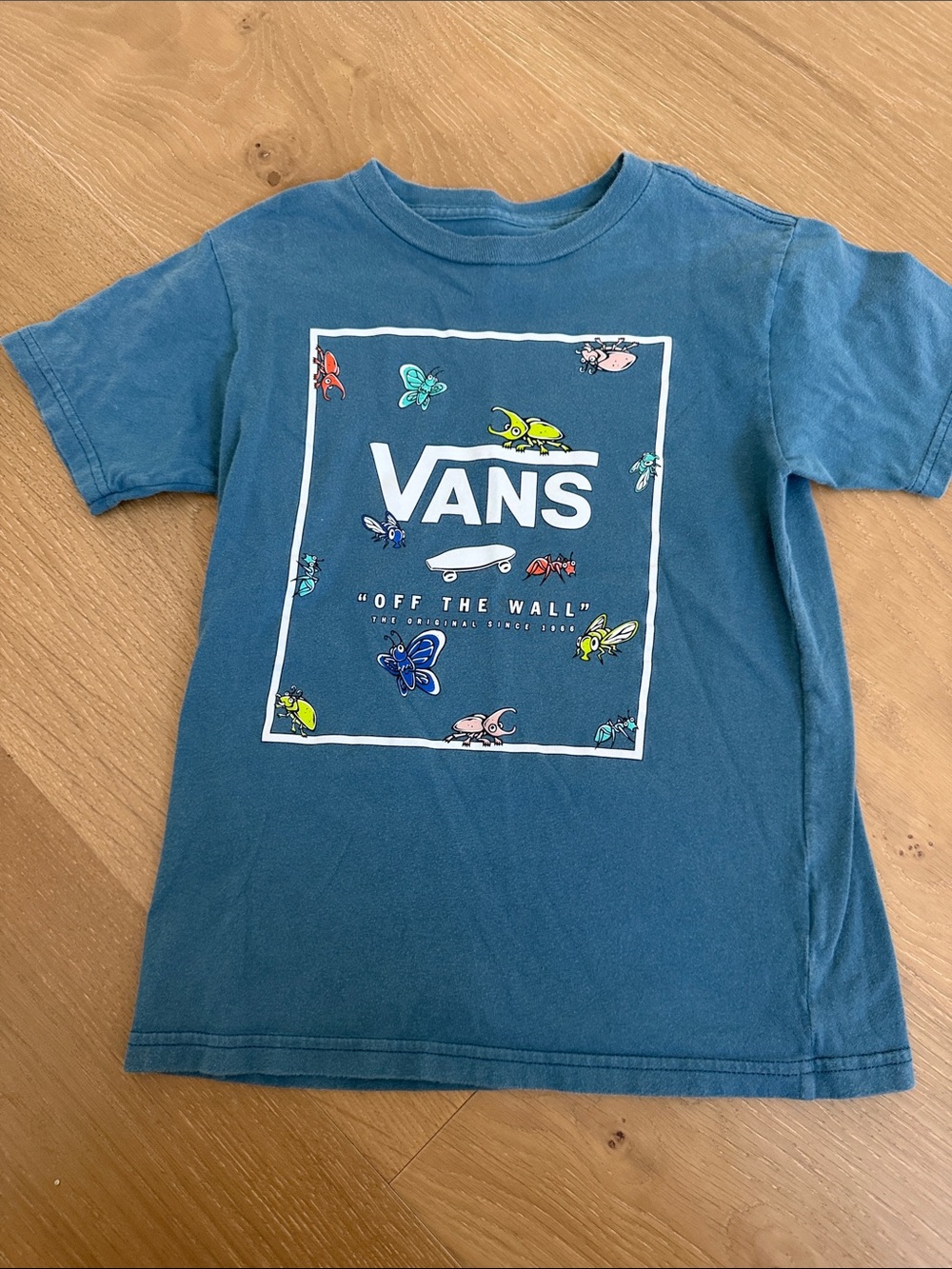 Vans Teal Kids Short-Sleeve Tee with Butterfly Skate Graphic